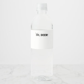 Rótulo De Garrafa De Vinho Oh Deer Estética Simples
