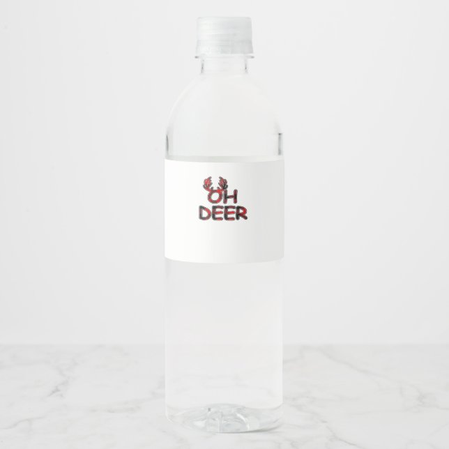 Rótulo De Garrafa De Vinho Oh Deer Layout Limpo  (Frente)