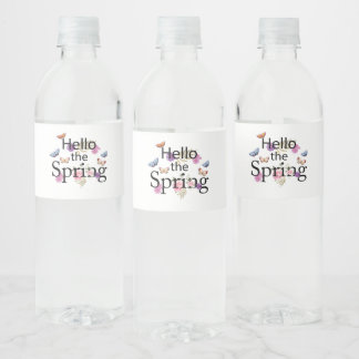 Rótulo De Garrafa De Vinho Olá, Flor Primavera