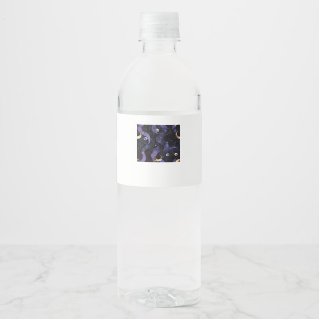 Rótulo De Garrafa De Vinho Padrão Clássico Abstrato Whimsigoth (Frente)