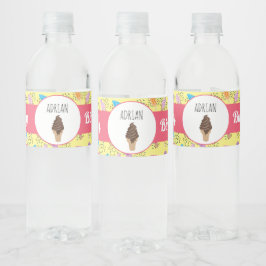 Rótulo De Garrafa De Vinho Padrão de Sorvete de Verão Colorido