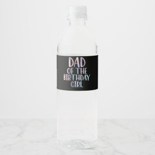 Rótulo De Garrafa De Vinho Pai da Garota de Aniversário Tie Dye Colorido Aniv