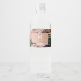Rótulo De Garrafa De Vinho Palmeira da selva deixa flores da floresta tropica