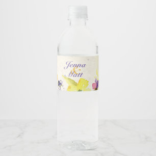Rótulo De Garrafa De Vinho Pansies perfeitos, florais