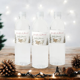 Rótulo De Garrafa De Vinho Papais noeis de Natal Baby Winter Red Chá de frald