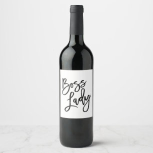 Rótulo de garrafa de vinho para senhora com mãozin