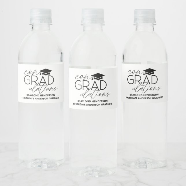 Rótulo De Garrafa De Vinho Parabéns Graduação  (Garrafas)