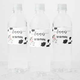 Rótulo De Garrafa De Vinho Pasta de mesa de festas de vaca personalizada