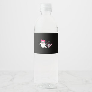 Rótulo De Garrafa De Vinho Pequeno Boo Halloween da mamãe