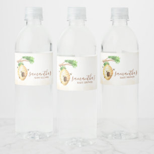 Rótulo De Garrafa De Vinho Pequeno Chá de fraldas de Abelhas