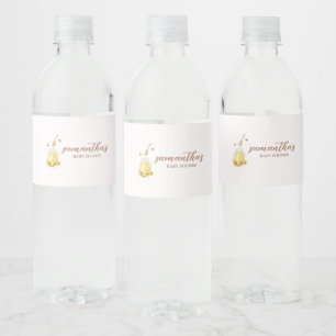 Rótulo De Garrafa De Vinho Pequeno Chá de fraldas de mel