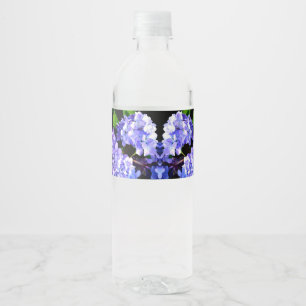 Rótulo De Garrafa De Vinho Periwinkle Hydrangeas