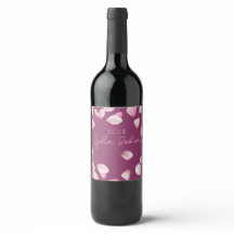Rótulo de garrafa de vinho personalizado elegante