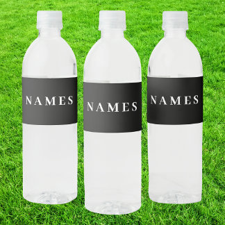 Rótulo De Garrafa De Vinho Personalizado Mínimo Simples Adicionar Seu Nome Pr