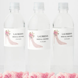 Rótulo De Garrafa De Vinho Pink High Heels Bridal Shower