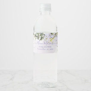 Rótulo De Garrafa De Vinho PixDezines Aquarela Eucalipto Roxo Empoeirado