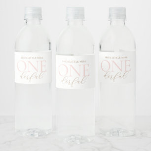 Rótulo De Garrafa De Vinho Primeiro aniversario Elegante da Miss Onelinda