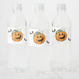 Rótulo De Garrafa De Vinho Promocional Feliz de Halloween Pumpkin