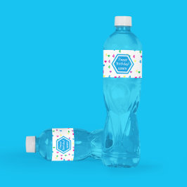 Rótulo De Garrafa De Vinho Rainbow Hearts 4º aniversário