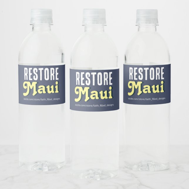 Rótulo De Garrafa De Vinho Restaurar Maui (Garrafas)