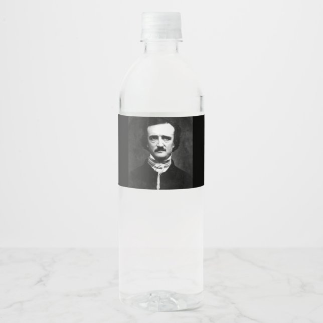 Rótulo De Garrafa De Vinho Retrato de Edgar Allan Poe (Frente)