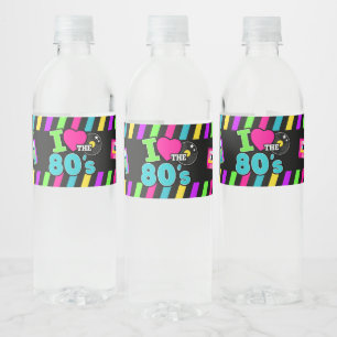 Rótulo De Garrafa De Vinho Retro 80s Neon Birthday