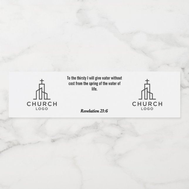 Rótulo De Garrafa De Vinho Revelação 21:6 Rótulo de Água (Rótulo Único)