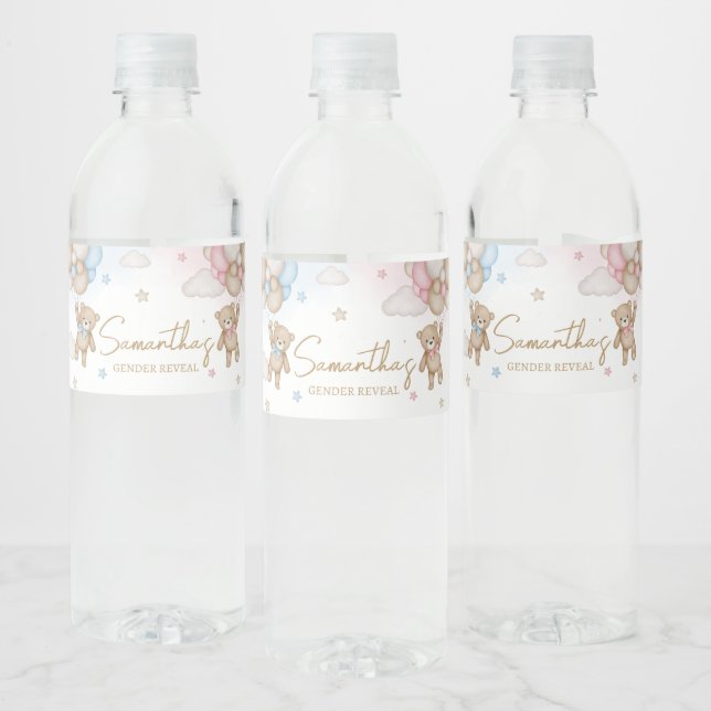 Rótulo De Garrafa De Vinho Revelação do Gênero do Urso Ele ou Ela (Garrafas)