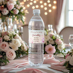 Rótulo De Garrafa De Vinho Romance em Festa - Chá de Noiva