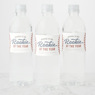 Rótulo De Garrafa De Vinho Rookie da Festa de aniversário de Beisebol do Ano