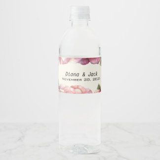 Rótulo De Garrafa De Vinho Rosa Pink Desbotada