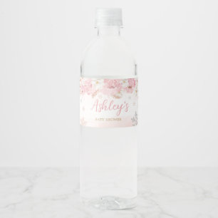 Rótulo De Garrafa De Vinho Rosa Um Pequeno Chá de fraldas Floco de Neve