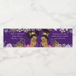 Rótulo De Garrafa De Vinho Rótulo da Garrafa-d'água gêmeo africano, étnico, r