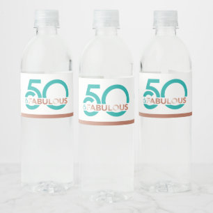 Rótulo De Garrafa De Vinho Rótulo de Água de 50 Fabulosos Cinquenta Festas de