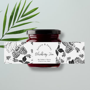 Rótulo De Garrafa De Vinho Rótulo de Discussão de Emperramento de Blackberry