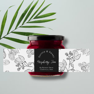 Rótulo De Garrafa De Vinho Rótulo de Discussão de Framboesa de Framboesa