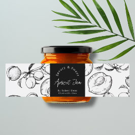 Rótulo De Garrafa De Vinho Rótulo de Enrolamento do Apricot Jam Homemade do S