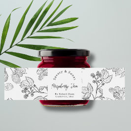 Rótulo De Garrafa De Vinho Rótulo de envolvimento de Geleia de Framboesa Case