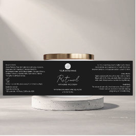 Rótulo De Garrafa De Vinho Rótulo de produto de creme facial personalizado co