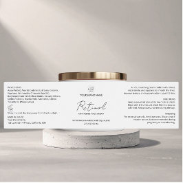 Rótulo De Garrafa De Vinho Rótulo de produto de creme facial personalizado co