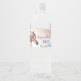Rótulo De Garrafa De Vinho Rótulo do Frasco de Água com Festa de aniversário