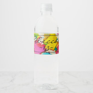 Rótulo De Garrafa De Vinho Rótulo do Frasco de Água do bar Mitzvah Confetti
