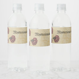 Rótulo De Garrafa De Vinho Rótulo Gótico de Nuptura Românica - Escuro e Elega