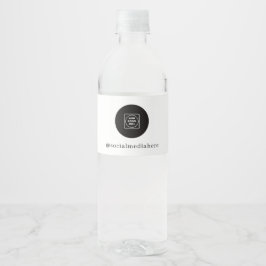 Rótulo De Garrafa De Vinho rótulo QR de negócios de mídia social com logotipo