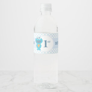 Rótulo De Garrafa De Vinho Rua Sésamo   Aniversário do Bebê Monstro do Bis