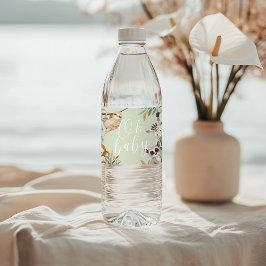 Rótulo De Garrafa De Vinho safari chá de fraldas selvagem