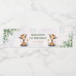 Rótulo De Garrafa De Vinho Safari Jungle Animal Birthday