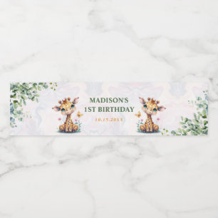 Rótulo De Garrafa De Vinho Safari Jungle Animal Birthday