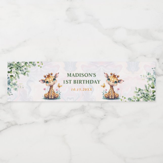 Rótulo De Garrafa De Vinho Safari Jungle Animal Birthday (Rótulo Único)