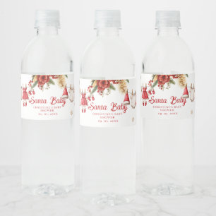 Rótulo De Garrafa De Vinho Santa Baby Férias de Inverno Natal Baby Shower